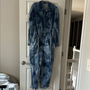 INC International Concepts Indigo Tie-Dye Jumpsuit